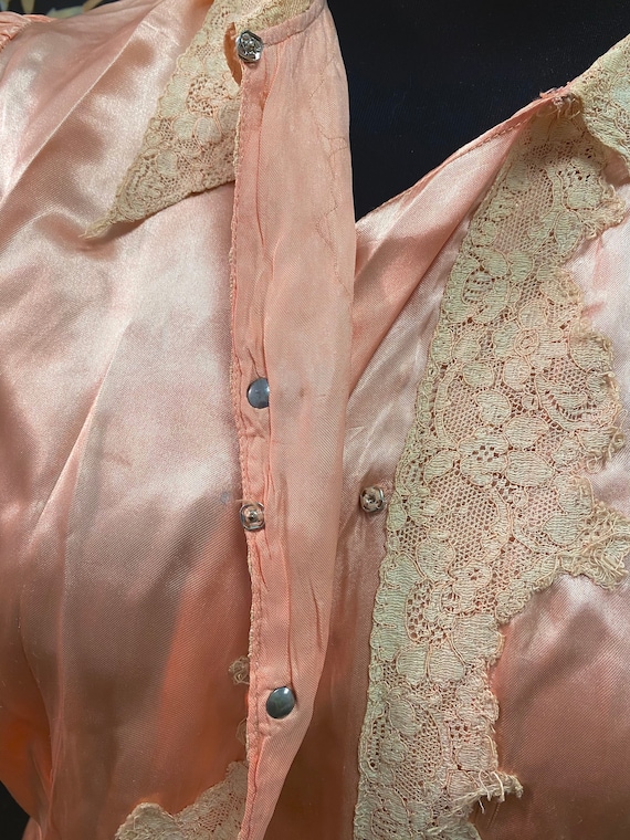 Antique Wrap Gown - Silk, Pink, Vintage, 1920s, 2… - image 6