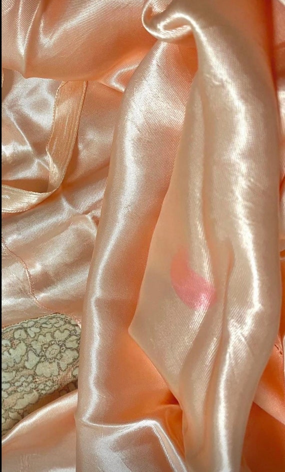 Vintage Lace Gown — 1940s, 40s, Peach, Pink, Alen… - image 3