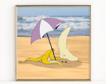 Daily Dose of PotASSium - Fine Art Print or Card - Punny Artwork - Funny Food Art Print