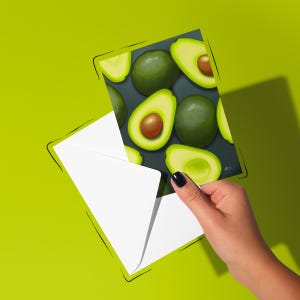 Estudio del aguacate - Tarjeta de felicitación