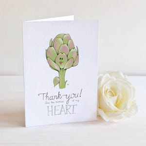 Merci ! Du fond de mon COEUR. -Carte de voeux -Merci jeux de mots