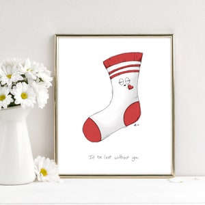 Ohne dich wäre ich verloren. - Fine Art Print - Lustige Wäsche Kunst