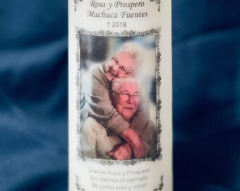 Personalized In Memorial Ceremony Candle to comemorate your Loved one