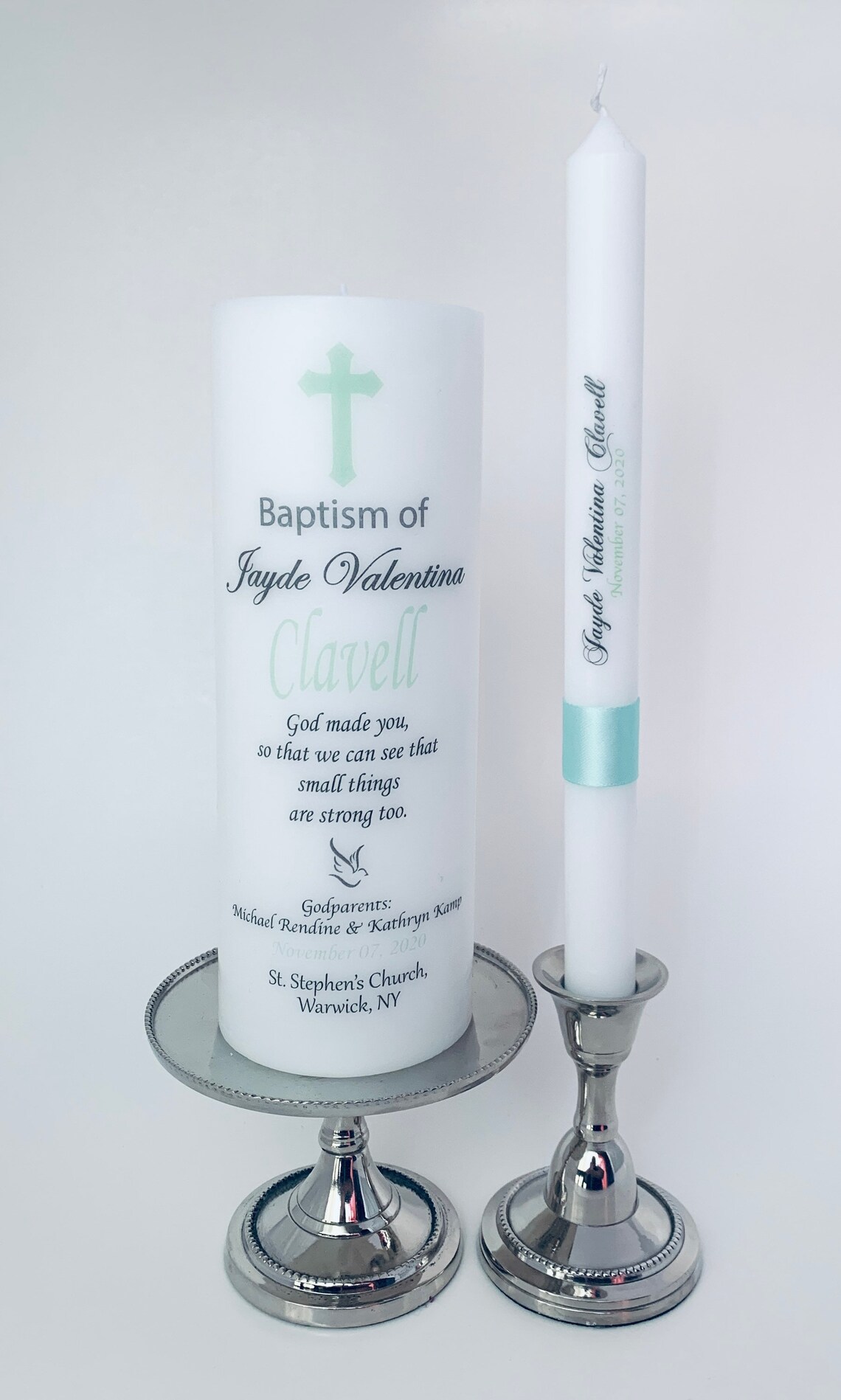 Baptismal Personalized Candle Set It's the Perfect Etsy UK
