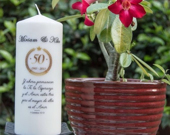 Personalized Wedding Anniversary Candles