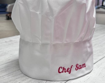 Custom Adjustable Chef Hat - embroidered name, chef gift, custom chef hat, personalized chef hat