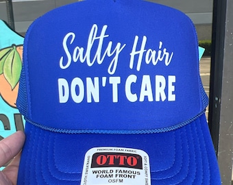 SALTY hair don’t care — trucker hat