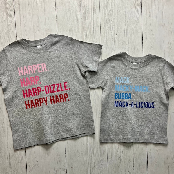 Toddler Nickname Tshirts Etsy