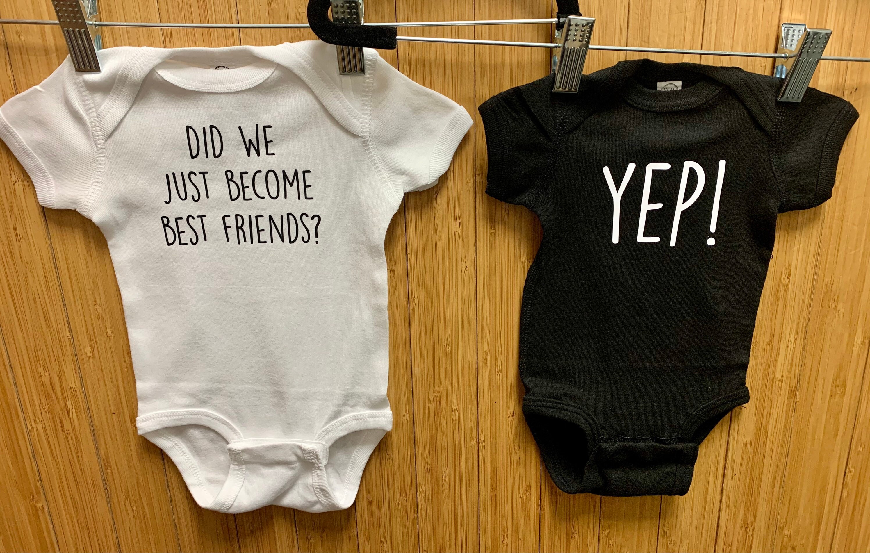 Did We Just Best Friends Onesies Set Twins Etsy