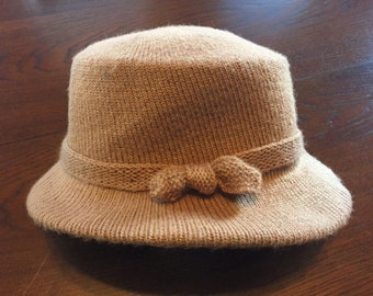 Vintage Cloche Bucket Hat‎ Cream Teal Paisley 40\'s pasadena USA Vintage Cloche Bucket Hat Cream Teal Paisley 40 main image 4