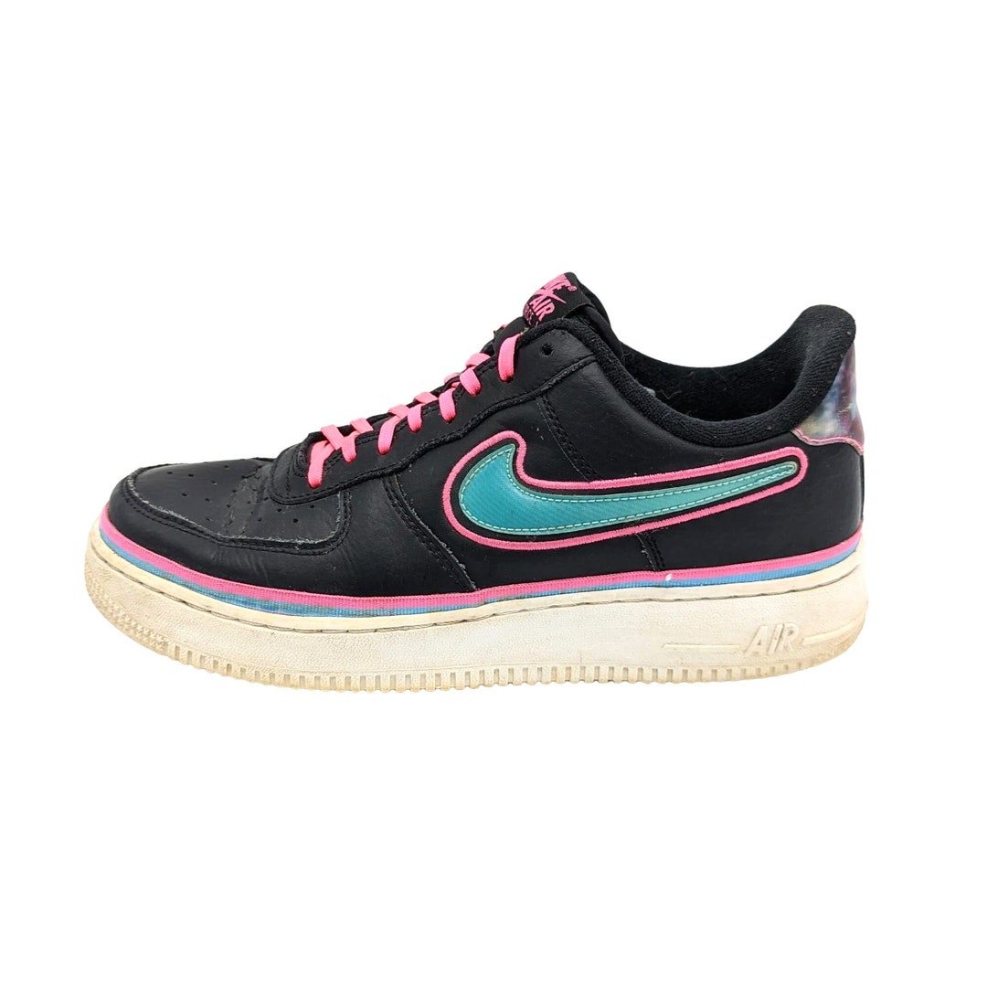 nike air force 1 low sport nba black blue gale laser fuchsia