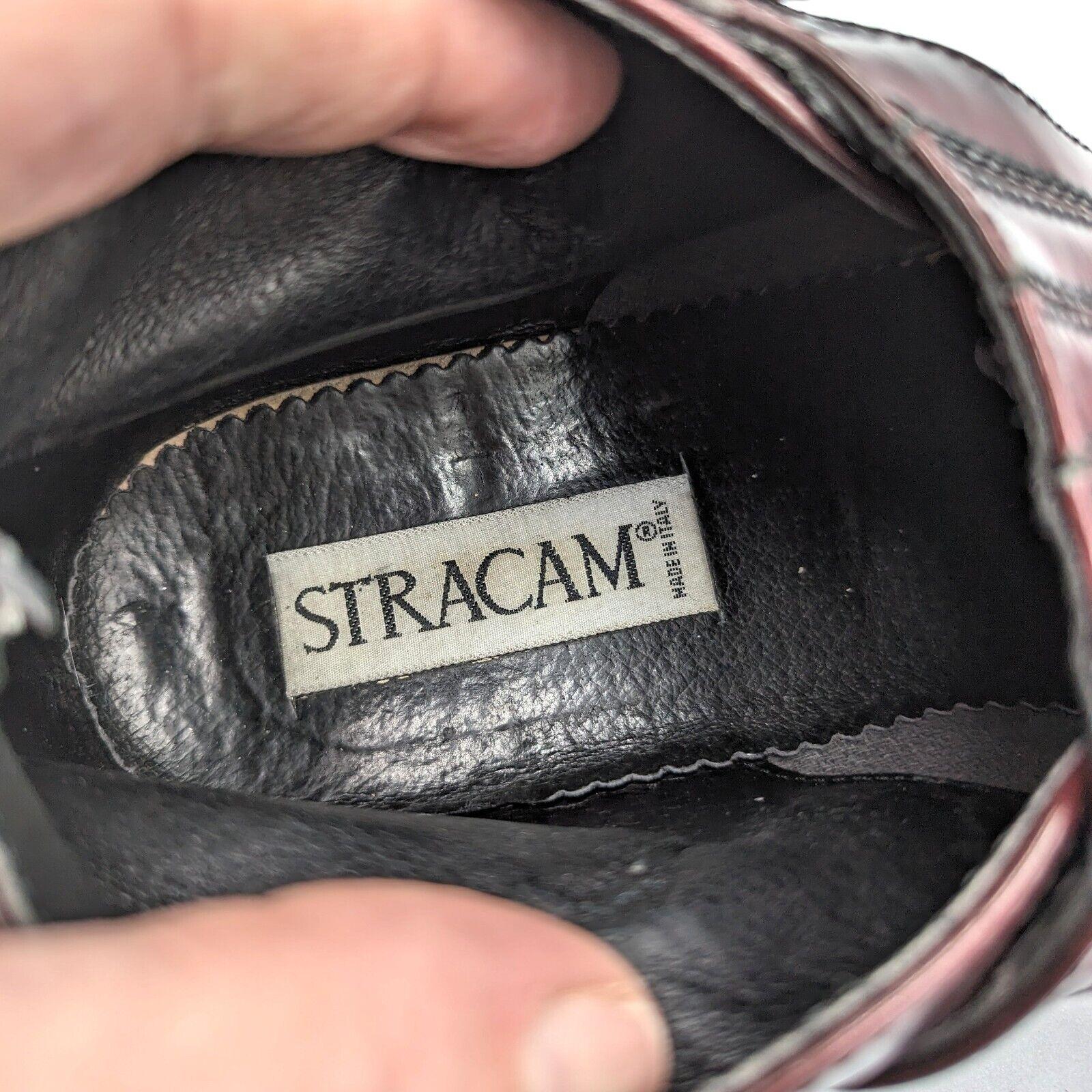 Vintage Stracam Shell Cordovan Oxblood Red Leather Derby  display picture 2