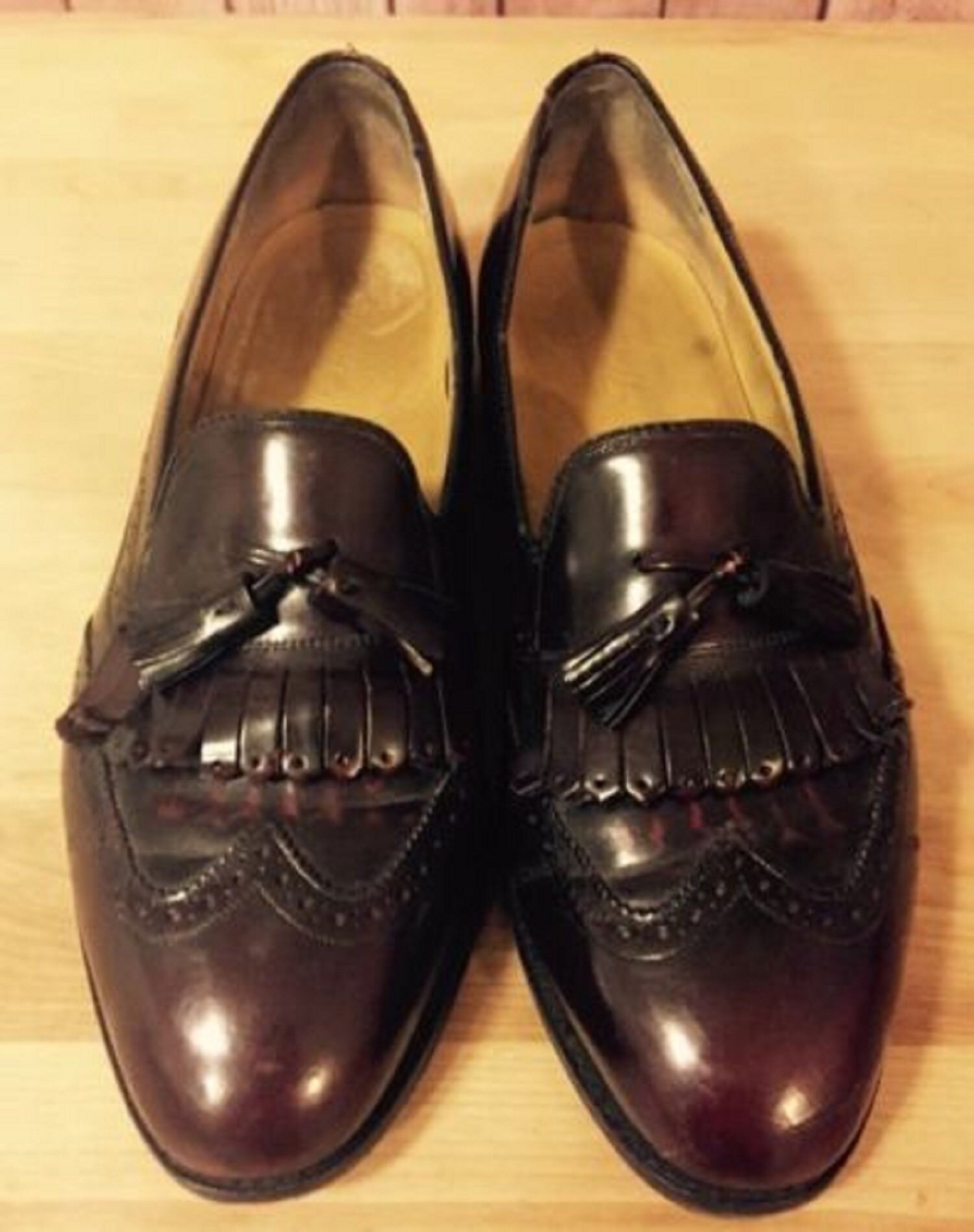 Johnston \u0026 Murphy Sz 9.5 Deep Burgundy 