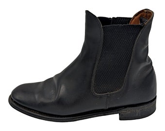 Northampton England Women's Black Leather Show Booties Chelsea Boots Size 5.5