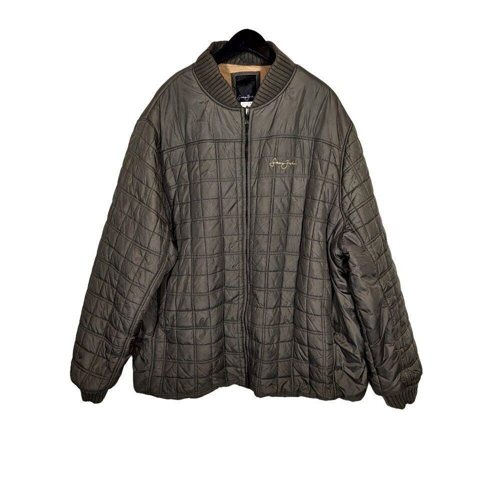 SEAN JOHN ファー付きジャケット Sean John Mens Quilted Hooded Velvet Puffer Jacket Black | eBay