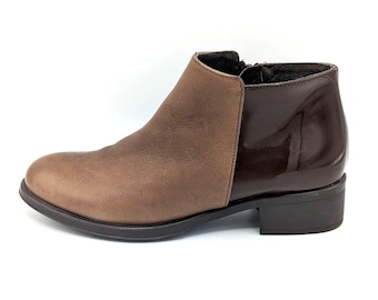 Vintage Freeman Brown Leather Ankle Boots - 80s Unisex  display picture 2