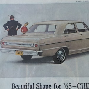 Vintage 1965 Chevrolet Chevy II 2 Magazine Advertisement Sealed