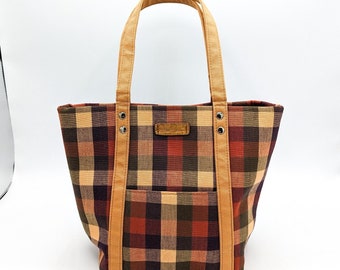 Longaberger plaid purse deals