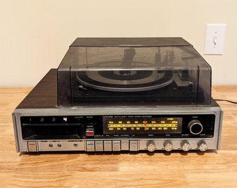 Vintage MCM Craig AM/FM Receiver, Turntable & 8 Track Player Model H-360 Retro