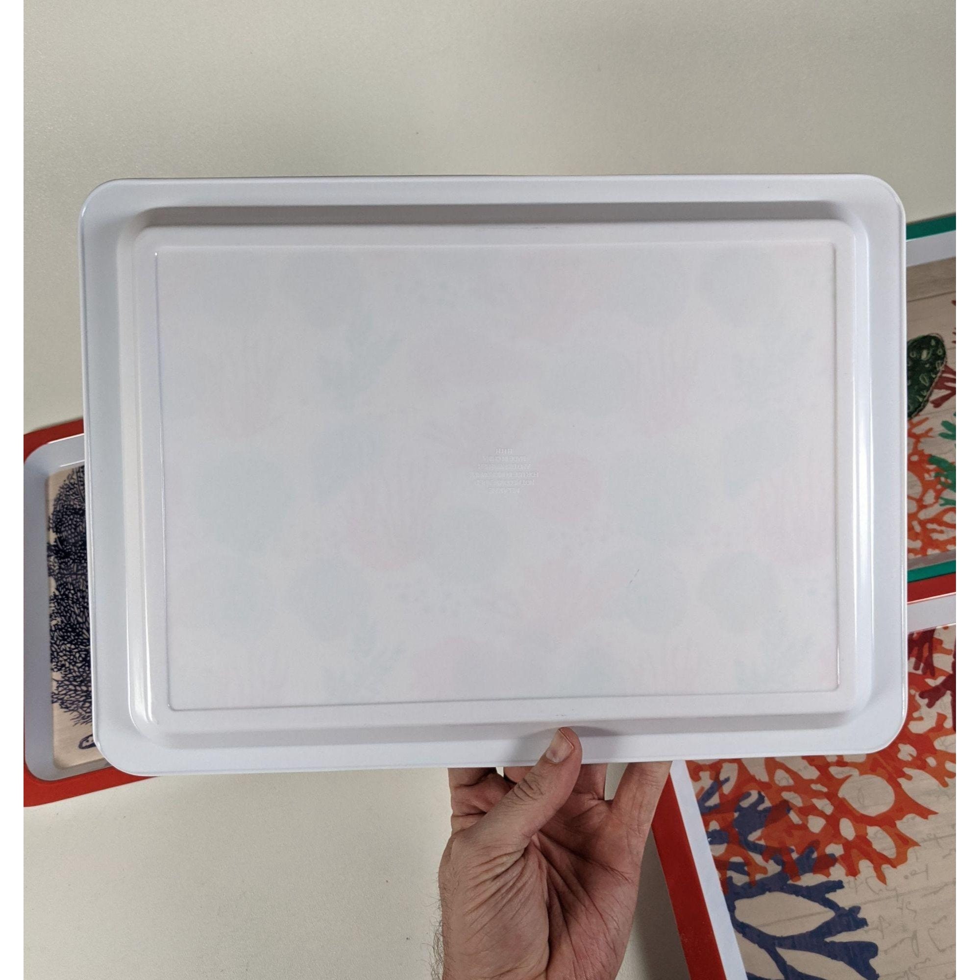 Set of 4 Vintage Melamine TV Trays Beach House Nautical Sea Etsy