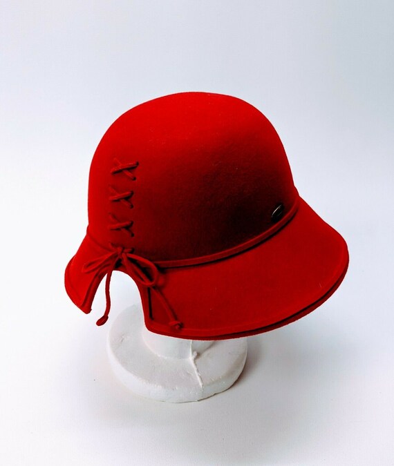 24/" red hat society Santa Sombrero con ribete púrpura /& Ball raro duro encontrar
