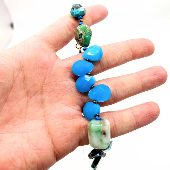 Rare Lee Angel Turquoise, Aqua Agate & Imperial J… - image 5