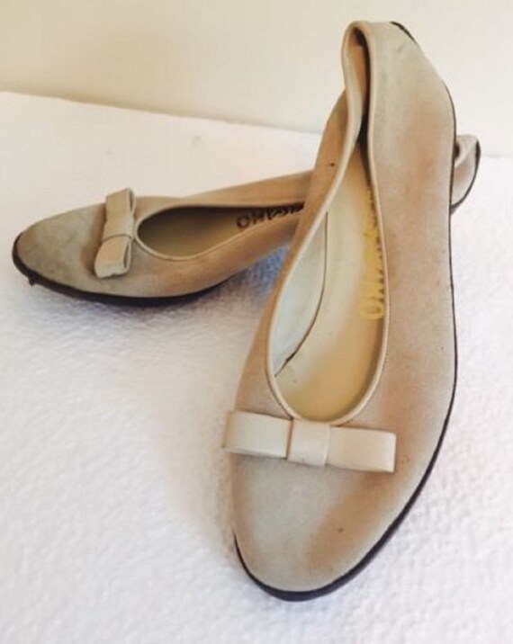 cream suede heels