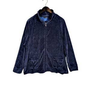 90s Velour Jacket - Etsy