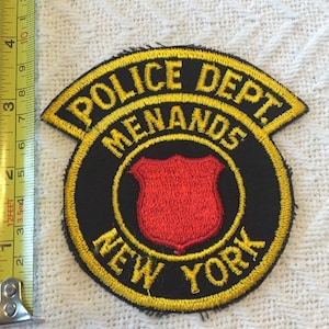 Écusson Thermocollant Police New York - 10x8,5cm, Badge Patch Pour Veste, Sac à Dos