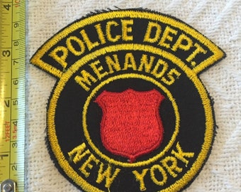 Menands NY New York Police Department Police Patch Large Official Unused
