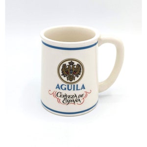 1981 Franklin Mint World&#39;s Great Breweries Tankard AGUILA Spain Espana Beer