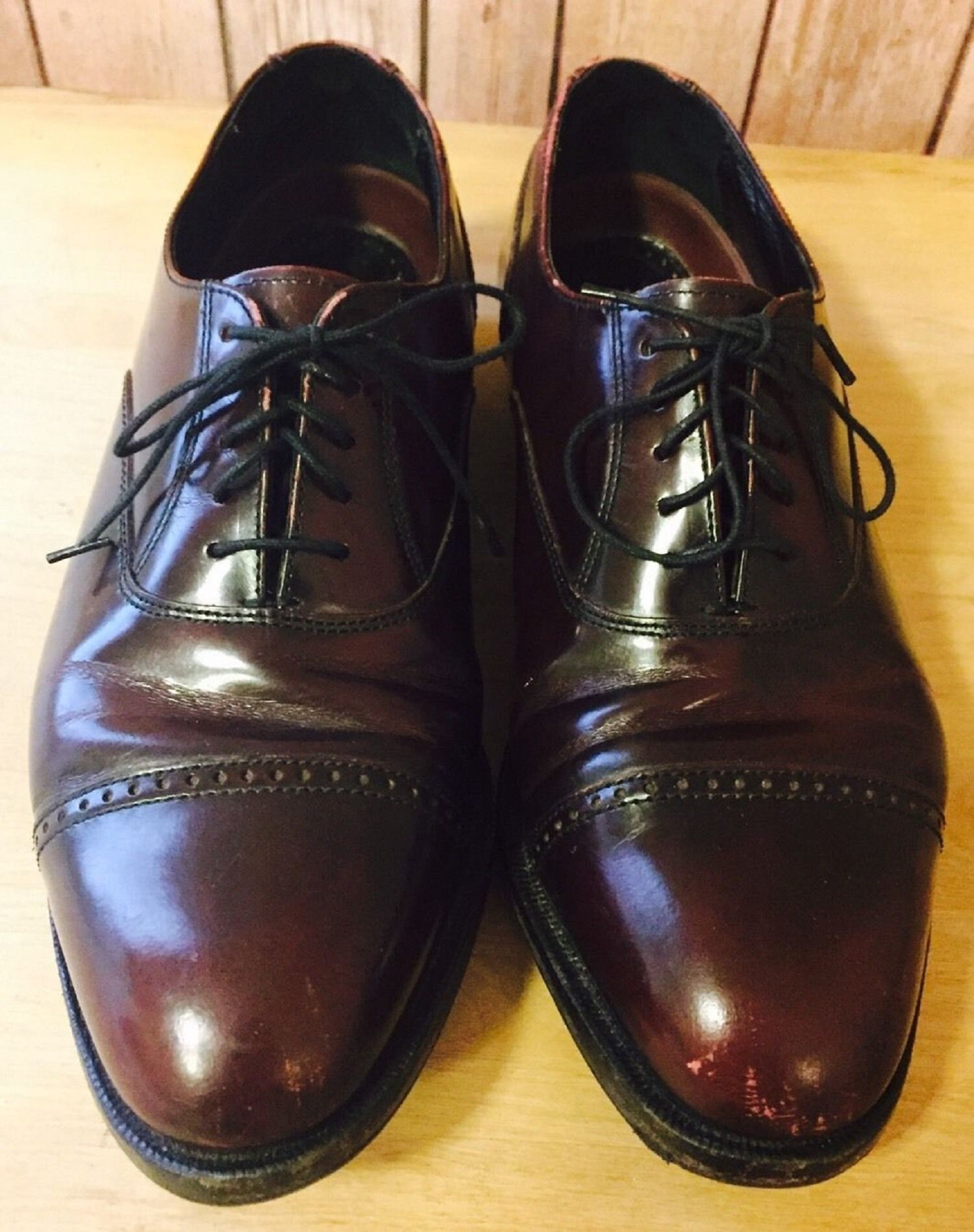 NWOT Florsheim Size EU 41 (US 8) Brown Burgundy Leather‎ Oxfords Dress Shoe Florsheim Shoes Imperial Wingtip Leather Burgundy Oxblood  main image 3