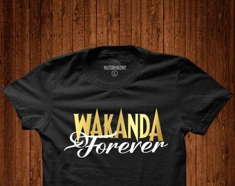 Camisas Wakanda Forever, camiseta de película Black Panther, camisetas T'challa,