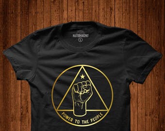Power to the People Tee (Gold Version)| Black Panthers, Black Power, Black Lives Matter, Black Pride, Black Empowerment