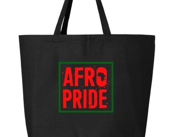 Afrikaanse Power Fist tote bag, Canvas tote, Black Empowerment