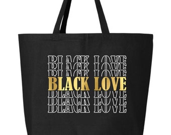 Zwarte Love Tote tas