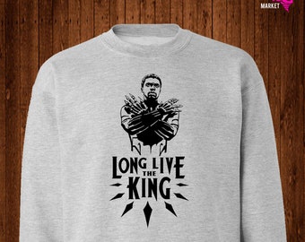 Lang Leve het King Sweatshirt, Chadwick Boseman Sweatshirt, King T'challa Sweatshirt, RIP Chadwick Boseman, Black Panther 2 Sweatshirt