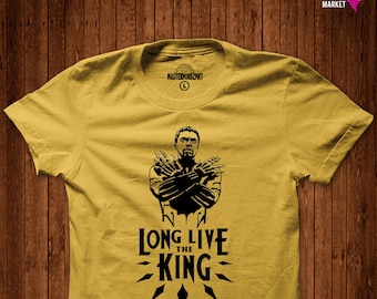 Lang Leve het King t-shirt, Chadwick Boseman Shirt, T'challa Shirt, King T'challa T-shirt, RIP Chadwick Boseman, Zwart Panther 2 Shirt