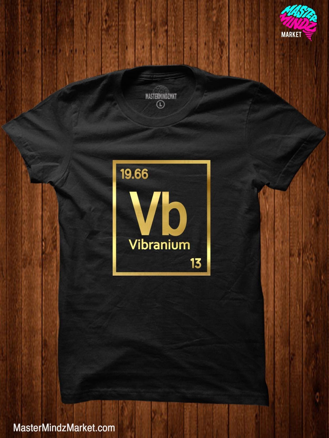 Vibranium Black Panther T'shirt Gold 