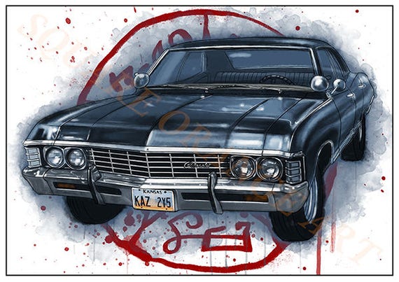 Baby 67 Chevrolet Impala Supernatural Inspired Horror Etsy