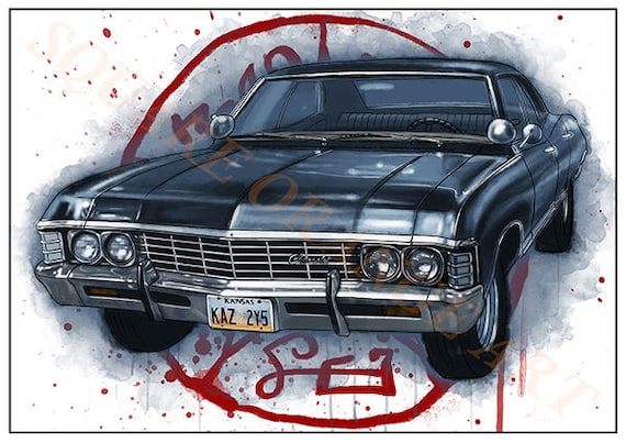 Baby 67 Chevrolet Impala Supernatural Inspired Horror Etsy