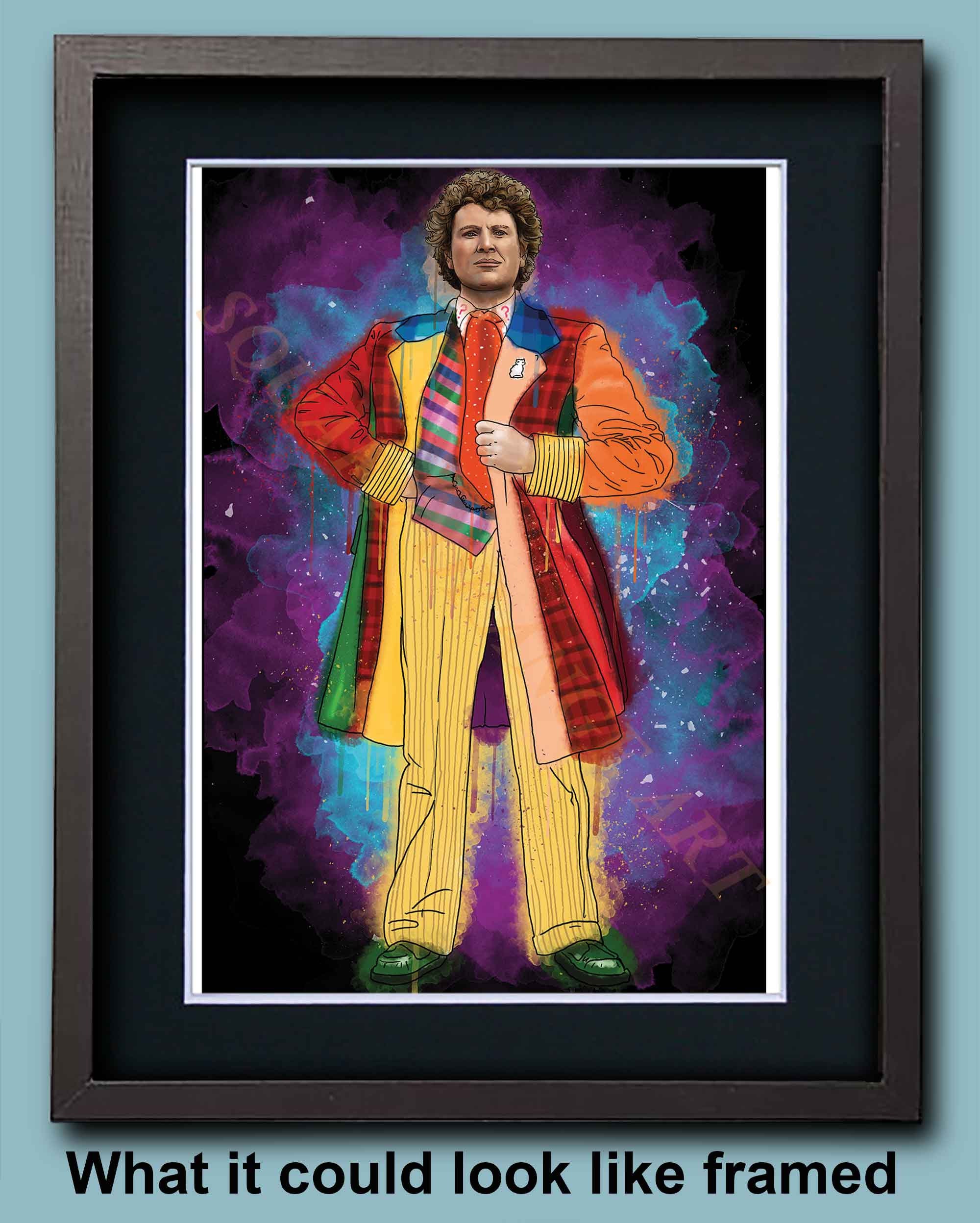 Sixth Doctor Colin Baker 6th Dr Who Inspired Watercolor Splash Etsy sixth-doctor-colin-baker-6th-dr-who-inspired-watercolor-splash-etsy