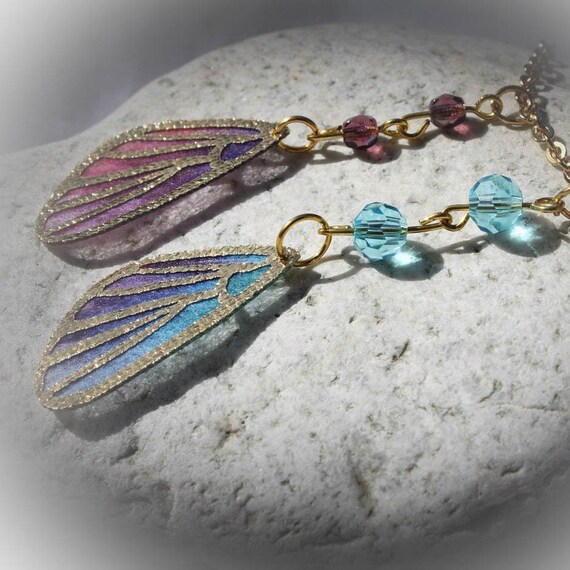 Fairy wing pendant necklace