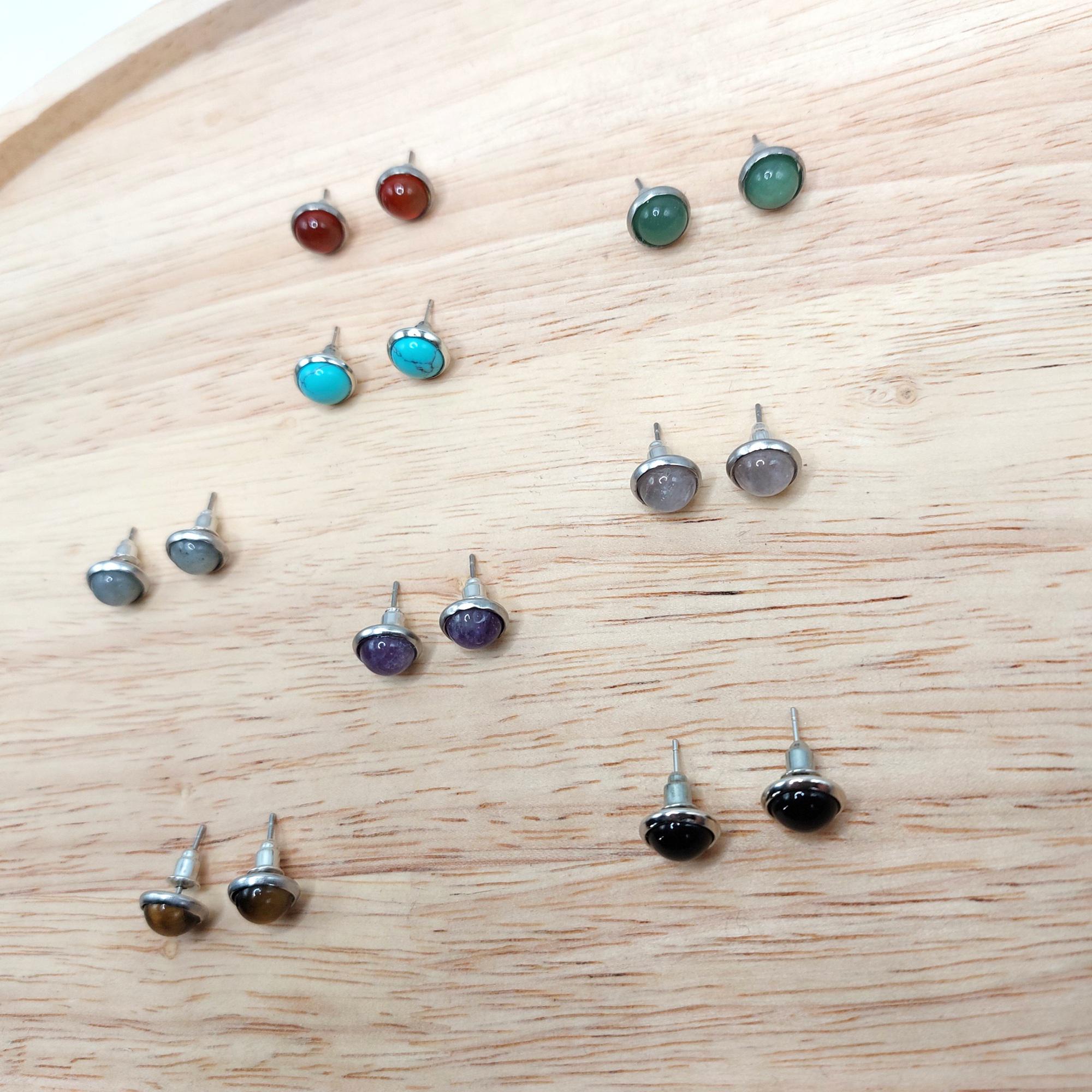 Boucles D'oreilles Puces Fleur Avec Onyx Et CZ - Argent, Neuf Avec étiquettes
