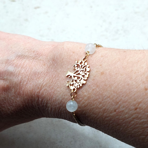 Bracelet arbre de vie quartz clair cristal de roche