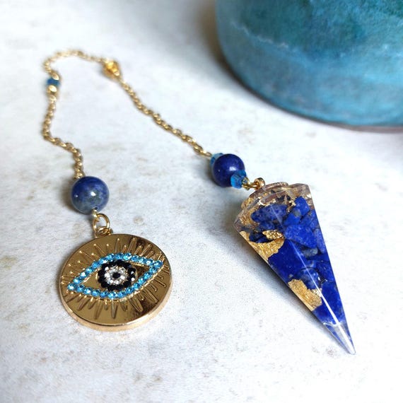 Pendule Lapis Lazuli et Œil Protecteur