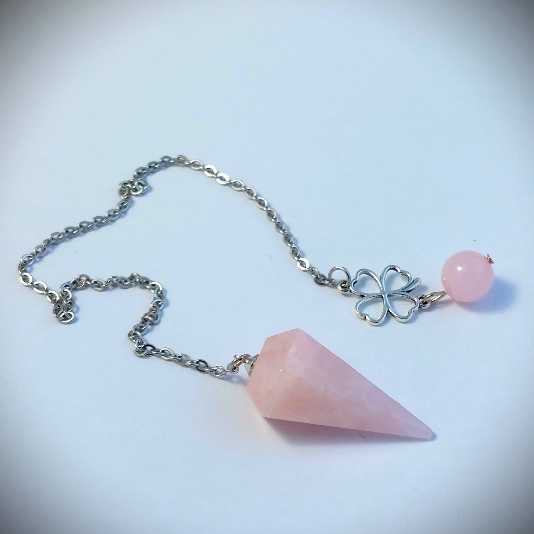 Rose Quartz Divinatory Pendulum Dowsing Pendulum Divinatory Oracles