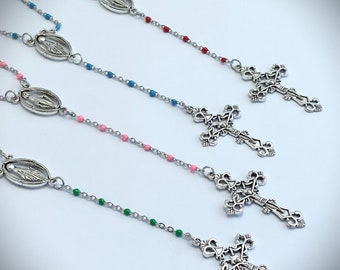 Catholic rosary - Cross necklace - Catholic necklace - cross pendant - Catholic rosary - religious catholic cross pendant