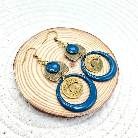 Boucles d’oreilles œil mystique, Soleil, Lune et Intuition