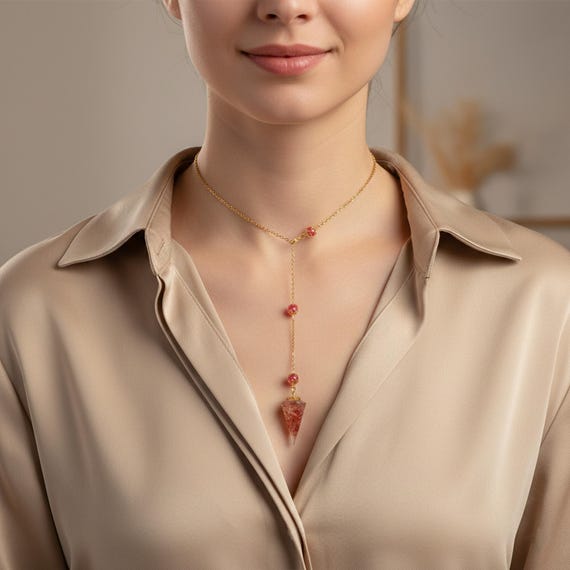 Collier pendule à personnaliser pierre naturelle